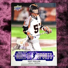 Peet Poillon 2011 Upper Deck Lacrosse RC Denver Outlaws Jersey Ohio State UMBC💙