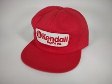 Vintage Kendall Motor Oil Red Adult Adjustable Trucker Hat Foam Snapback Cap