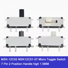 MSK-12C02 MSK12C01-07 Micro Toggle Switch 7 Pin 2 Position Handle high 1.5MM