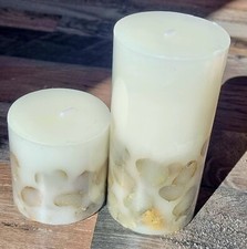 2x Depot Kerze "Eukalyptus" ca. 15cm x 7,5cm 60 Stunden Beige Retro Vintage Deko