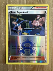 Team Aqua Admin - 25/34 - - Reverse Holo LP, English Pokemon Double Crisis