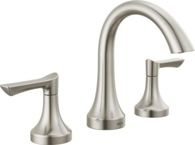 #ad #ad Delta Caffery Bathroom Faucet 2 handle Brushed Nickel Certified Refurbished $68.00