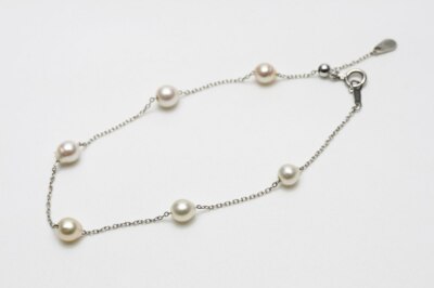 Akoya Pearl Bracelets 4mmUP White Color 18KWG