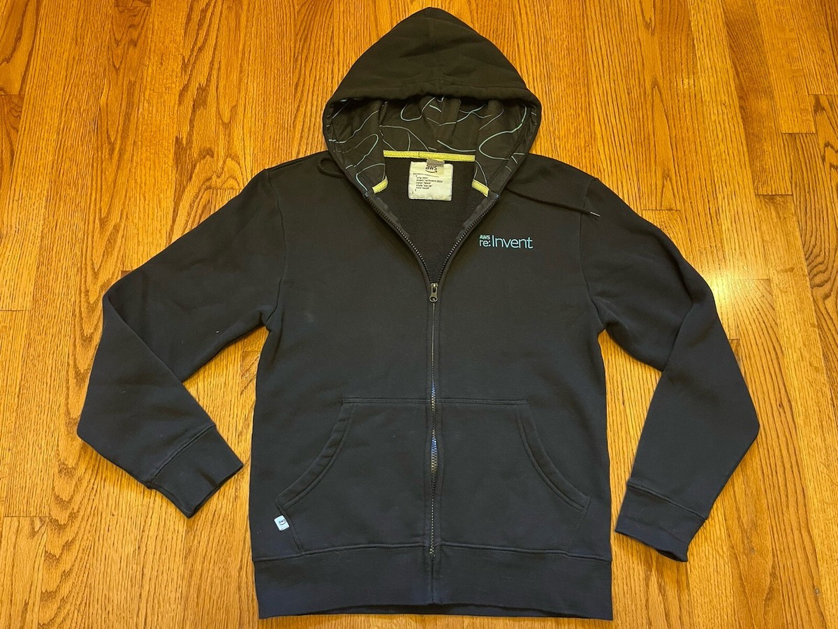 Amazon AWS Logo Hoodie Sweatshirt Black Small Developer Certified