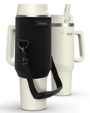 40oz Tumbler with Handle and Straw Lid Insulated Water Bottle Cup & Carry Bag