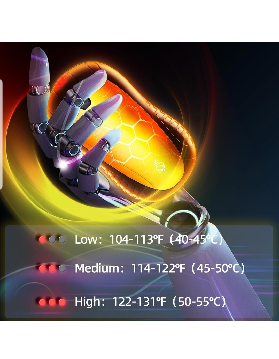 Hand Warmers Rechargeable 2Pack, 5200mAh USB Rechargeable Hand Warmer