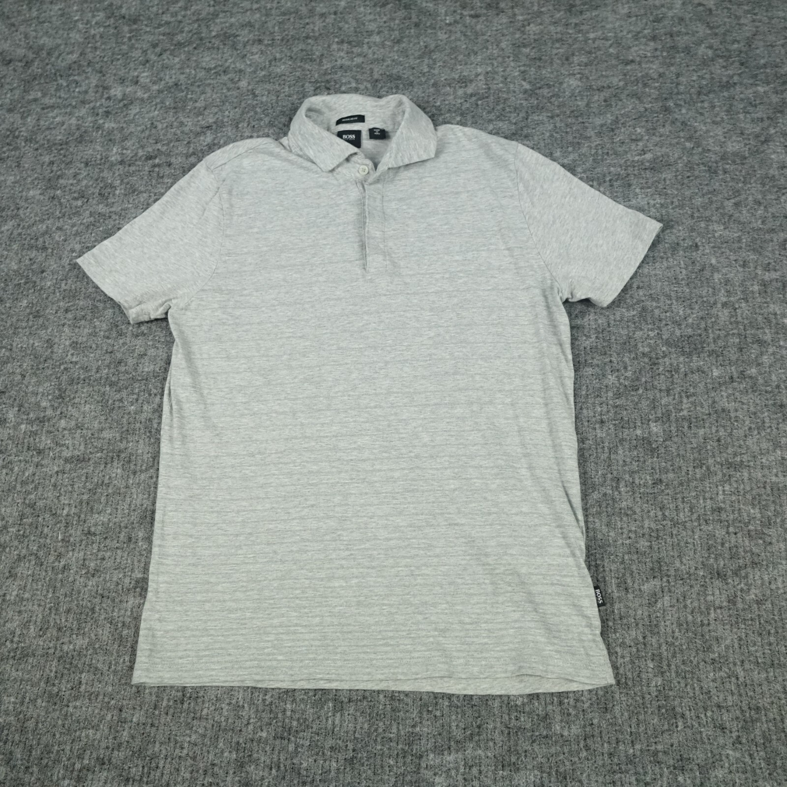 Hugo Boss Shirt Mens Medium Gray Polo Golf Preppy Regular Fit Casual Adult