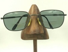 Vintage Lamy Edmond E011 F598 Gray Metal Oval Sunglasses France FRAMES ONLY