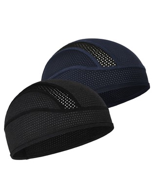 Skull Cap Helmet Liner Beanie, Cooling Mesh Cycling Running Hat for Men Women...