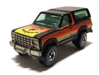 Vtg Hot Wheels 1980 Ford Bronco Black Wall With Chrome Motorcycle