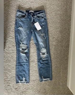 Women s Flying Monkey Light Wash Distressed Jeans Stretch Size 26