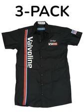 3PK Cintas Valvoline Mens Sz M-LJ-S Mechanic Work Uniform Button Shirt / Shirts