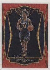 2020-21 Panini Select Premier Level Red Wave Prizm Elijah Hughes #168 2l4