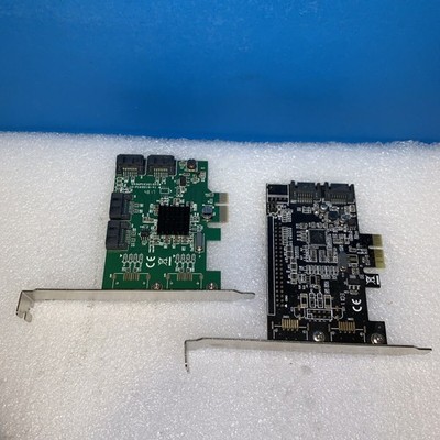 Lot of 2  PCIe To SATA Controller Adapter Card Converter (2-4 ports)