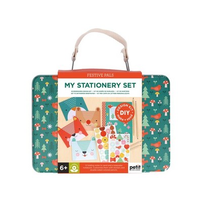 Petit Collage Petit Collage Festive Pals My Stationery Set (Postcards)