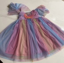 Girls 2-Piece Multicolor Tulle Fit & Flare Dr...