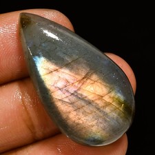 Natural Labradorite Pear Shape Cabochon Loose Gemstone 34.5 Ct 33X18X7mm A-18564