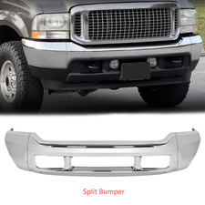 Chrome Front Bumper Face Bar For 2000-2004 F250 F350 Super Duty Wo Molding Hole