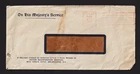 AUSTRALIA 1943 OHMS COVER MOTOR  VEHICLE REGISTRATION BRANCH MELBOURNE TATTY