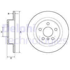 DELPHI 2x Bremsscheibe hinten Ø280 mm Voll für BMW I3 I01 Electric Range