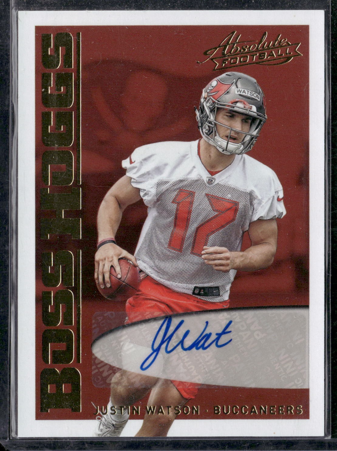 Justin Watson #BH-JW 2018 Panini Absolute Football Boss Hoggs Autographs