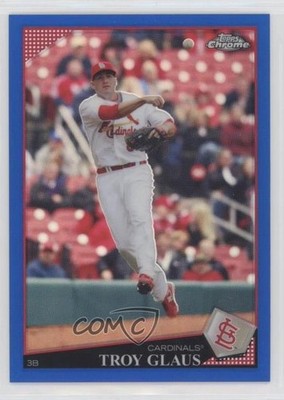 2009 Topps Chrome Blue Refractor 141/199 Troy Glaus #131 4r2