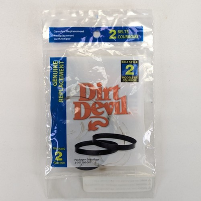 #ad Dirt Devil Genuine Replacement Vacuum Belts Style 2 Pack Model 3 701260 001 $9.97