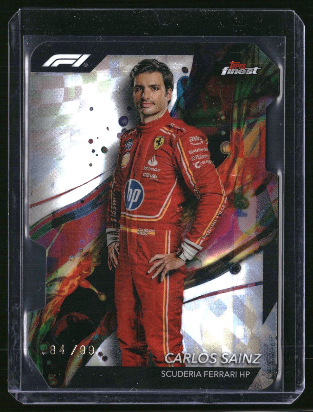 2024 Topps Finest Formula 1 F1 Carlos Sainz Common Die Cut 84/99 #4