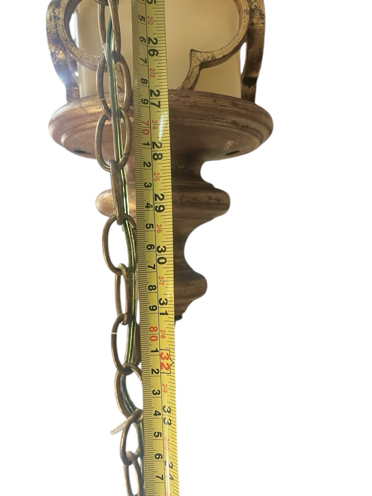 Swag Lamp Hanging Light Hollywood Regency Mid Century Modern Long Pendant