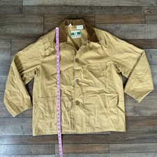 VINTAGE Game Winner Sportswear Jacket Men's L Tan Corduroy Collar USA Made #7B
