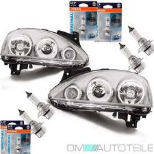 Opel Corsa C Scheinwerfer Set Chrom Projektor 00-06 H7/H7 ZKW System +4xOsram H7