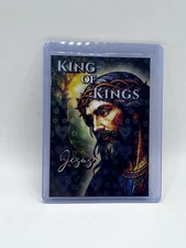 Jesus King Of Kings Heart Refractor The Lords Prayer Novelty Card