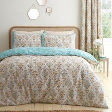 Image of Dreams & Drapes Edena Decorative Floral Duvet Cover Bedroom Collection Natural