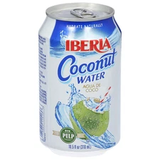 Iberia Coconut Water with Pulp, 10.5 Oz Pack of 24