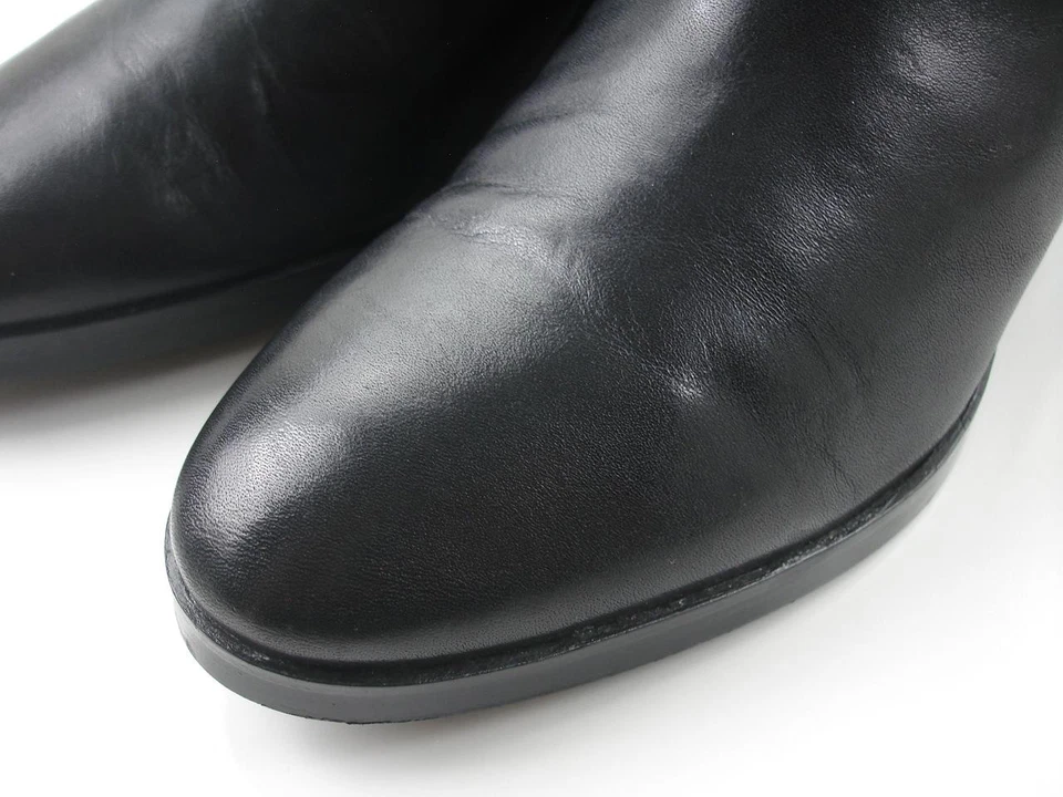 Botas de montar al tobillo de cuero negras Lauren By Ralph Lauren para mujer 7,5 B M Damara Foto 3 de 4