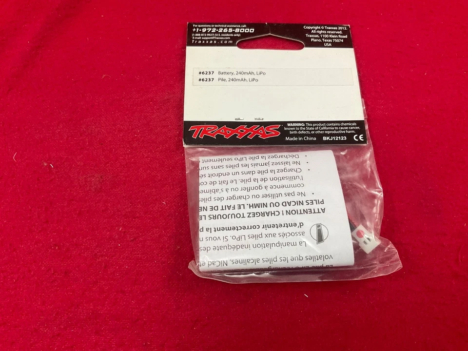 TRAXXAS 6237 QR-1   3.7 V  240mah  1 cell LiPo BATTERY new NOS RARE tra6237 - Image 3 of 3