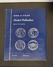 Whitman Folder #9102 One-A-Year Nickel Collection 1913 to Date Blue