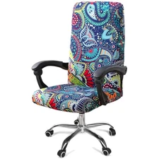 Universal Fitting Computer Chair Covers – Easy Care, Zipper Closure, Blue Green