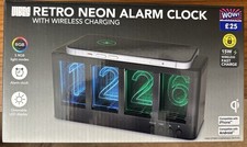 Vibes Bedside QI Wireless Charging Alarm Clock With Multi LED Digital Display