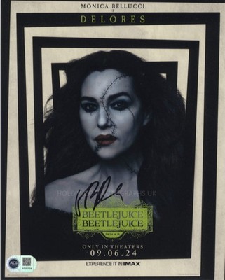 MONICA BELLUCCI - Beetlejuice Beetlejuice - ACG Certified ORIGINAL SIGNED AUTOGRAMM