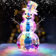 Christmas Snowman Holographic LED Lights Indoor Outdoor Garden Decor Decoration