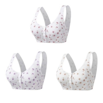 Front Close Bra for Women Comfort Wirefree Bra Full Coverage Bras Brassiere