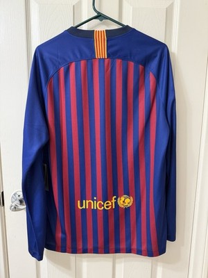 Nike FC Barcelona Home 2018-19 Long Sleeve Stadium Jersey Size