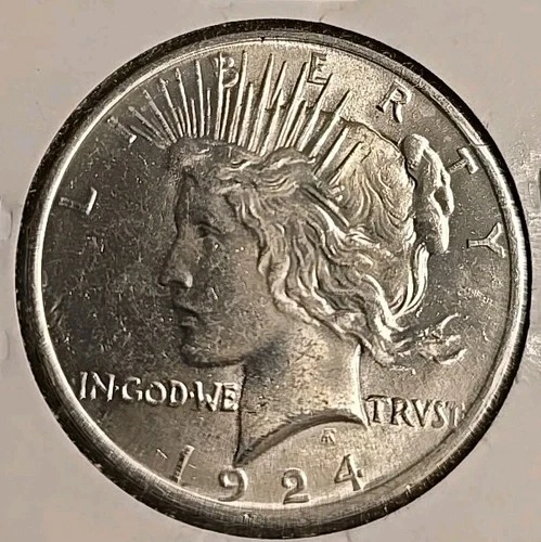 1924 SILVER Peace Dollar NICE BRILLIANT UNCIRCULATED CARTWHEEL