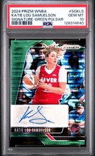 2024 PANINI PRIZM WNBA SIGNATURES GREEN PULSAR KATIE LOU SAMUELSON 3/25 PSA 10