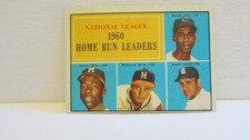 National League 1960 Home Run Leaders Baseball Card #43 Banks Aaron ICS
