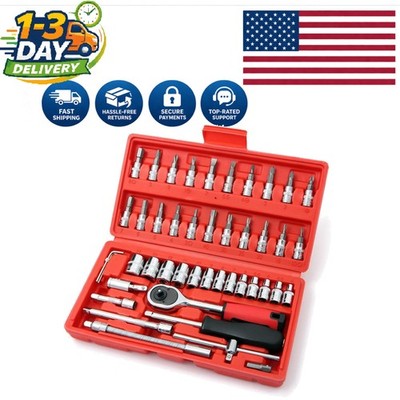 All-in-One 46-Piece Socket Set with Chrome Finish for Ultimate Versatility