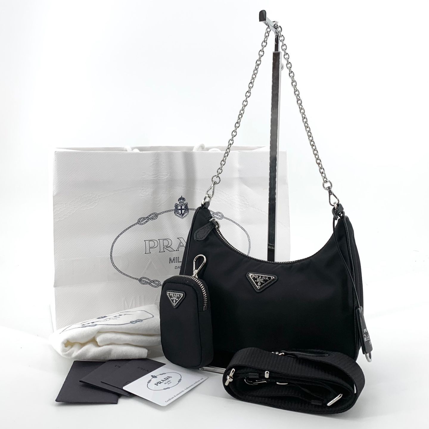 Prada Tesuto Re-Edition Multi Hobo Bag 1BH204 152170364