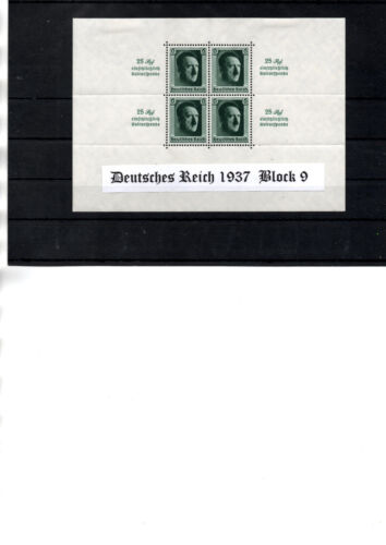 Deutsches Reich 1937,  Block 9 ungebraucht m. Falz - Bild 1 von 2