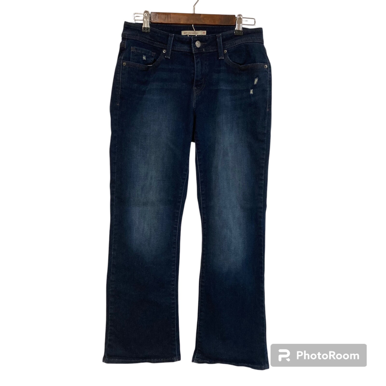 Levis 529 Curvy Boot Cut Mid Rise Jeans 30x30 Blue Women Denim Dark Wash